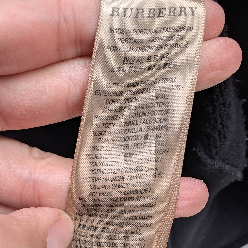 Burberry Full Zip Colorblock Chunky Oversized Full Zip Hoodie Women's Size 2 - Picture 6 of 9